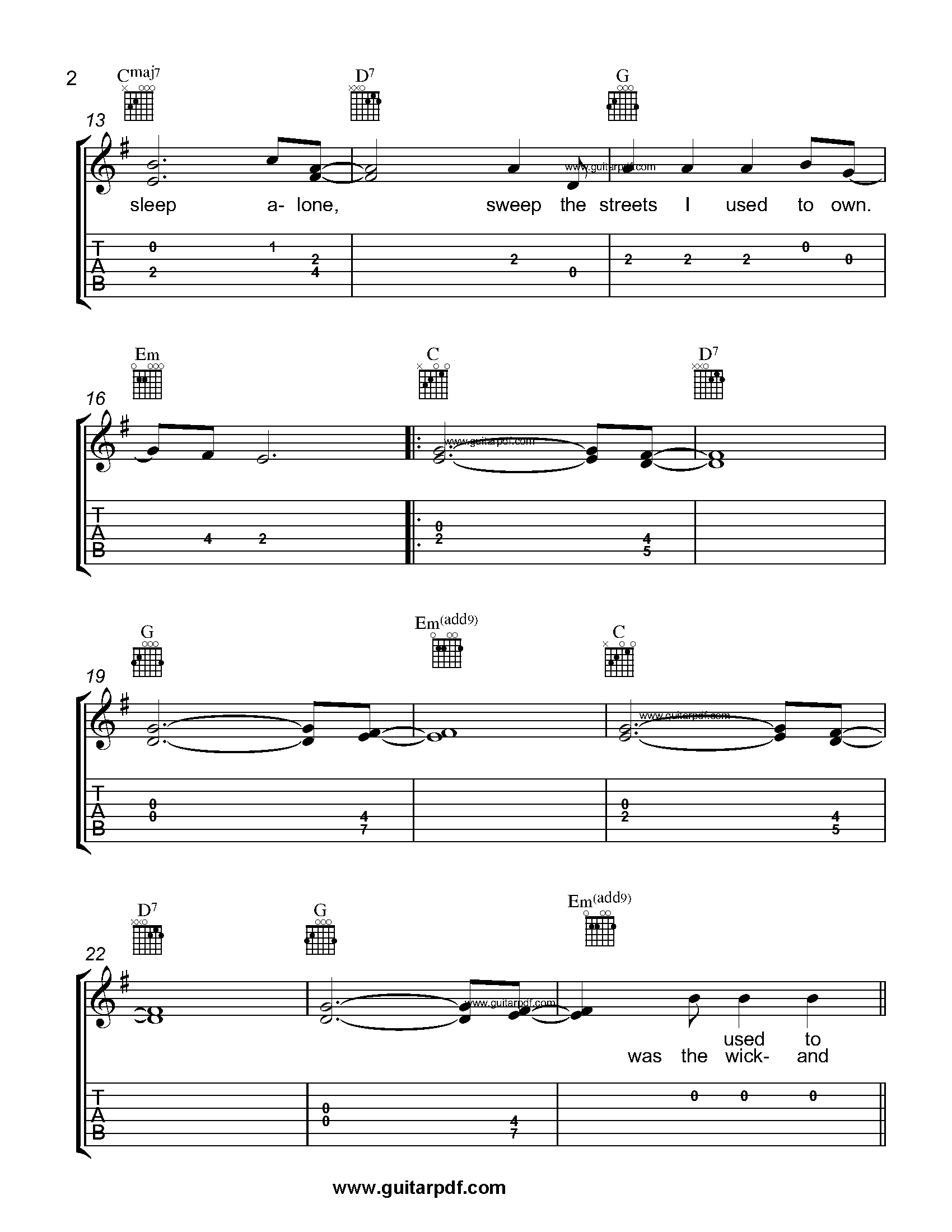 Viva La Vida Easy Guitar Tabs