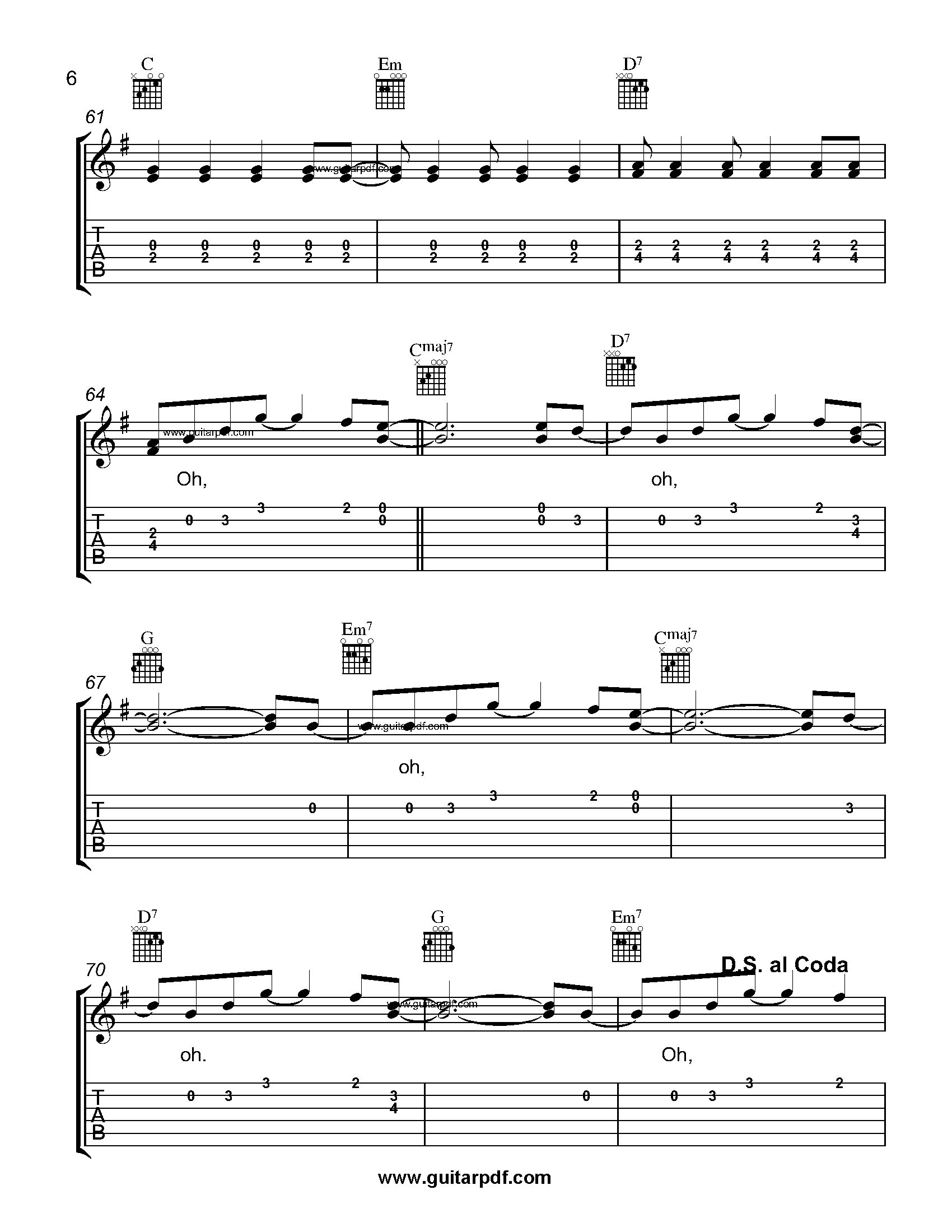 Viva La Vida Easy Guitar Tabs