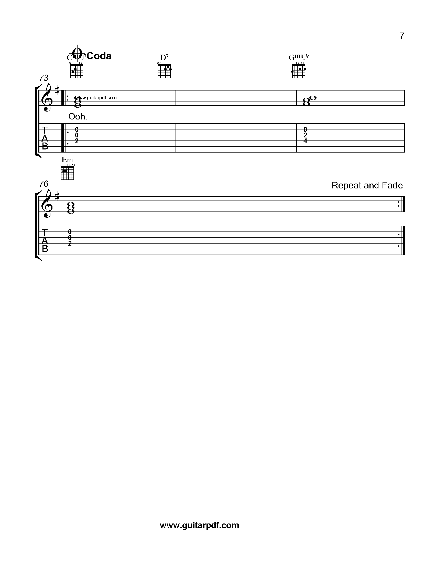 Viva La Vida Easy Guitar Tabs